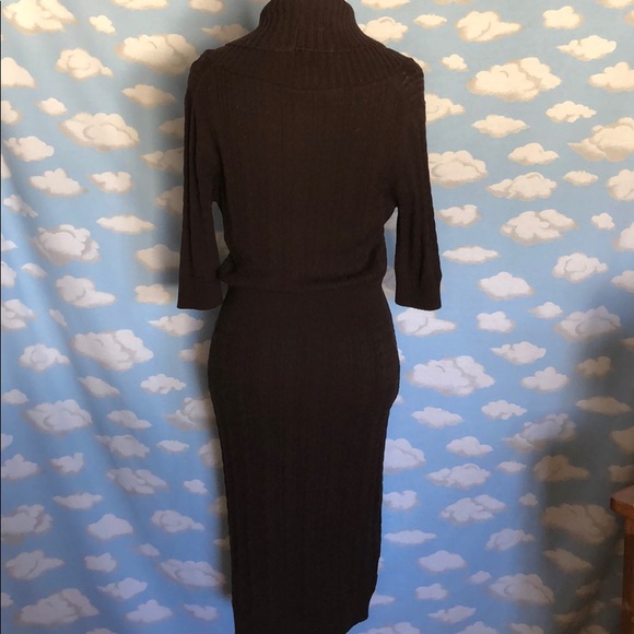 BCBG Maxazria Cable Knit Sweater Dress Brown Size Medium - Picture 7 of 10
